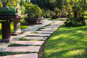 landscaped garden path